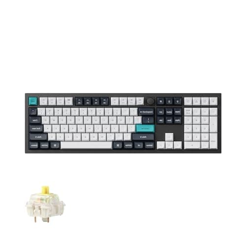 Keychron Q6 Max QMK/VIA Bluetooth Wireless /2.4 GHz/USB-C Wired Custom Mechanical Keyboard, Full Size Programmable Knob RGB Backlit Hot-Swappable Gateron Banana Switch for Mac Windows Linux - Black