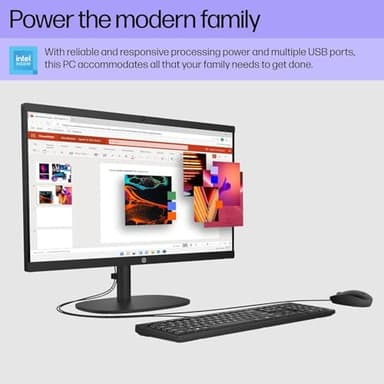 HP 2025 22" FHD All-in-One Desktop Computer • The New Version for Everyday Use • Latest 13th Gen Intel Quad-Core CPU • 16GB DDR5 • 128GB Storage • HDMI • Type-C • Wi-Fi • HD Webcam • Win11 Pro • Black - Image 2