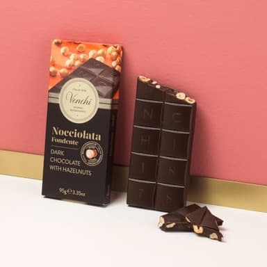 Venchi - Dark 60% Chocolate Hazelnut Bar with Whole Piedmont Hazelnuts, 3.52 oz - Gluten Free - Vegan (60% Dark) - Image 3