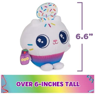 Gabby's Dollhouse, Celebration Series 6-Inch Tall Cakey Cat Plushies, Stuffed Animal Kids Toys for Girls & Boys Ages 3 and Up - Image 3