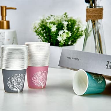 LITOPAK 300 Pack 3 oz Disposable Bathroom Cups, Colorful Small Disposable Paper Cups for Parties, Picnics, Barbecues, Travel and Events - Image 3