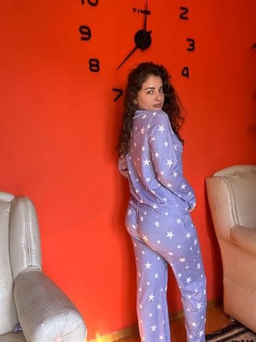 Ekouaer Womens 2 Pack Pajama Set Long Sleeve Pajamas Top and Pants V Neck Pjs Set Soft Loungewear with Pockets - Image 6