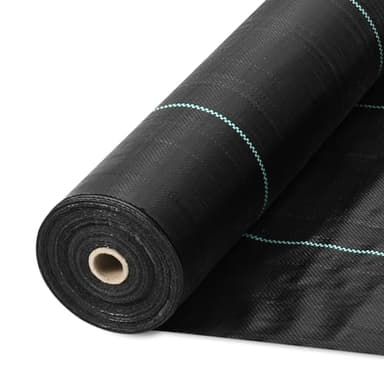 VEVOR 3FTx250FT Premium Heavy Duty Weed Barrier Landscape Fabric, 5OZ Woven Geotextile Fabric Under Gravel, High Permeability for Weed Blocker Weed Mat, Driveway Fabric, Weed Control Garden Cloth - Image 9