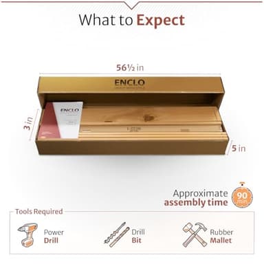 5ft H x 3.2ft W (1 Panel) No Dig Enclo Concord Cedar Wood Privacy Screen, Great to Hide Trash Cans, Decorative Patio Privacy Screen, Outdoor Privacy Fence Panel, Air Conditioner Fence, EC18022 - Image 8
