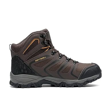 NORTIV 8 Men's Ankle High Waterproof Hiking Boots Outdoor Lightweight Shoes Trekking Trails Armadillo,Size 9.5,Brown/Black/Tan,160448_M - Image 3