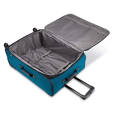 American Tourister Pop Max Softside Luggage with Spinner Wheels, Teal, 3-Piece Set (21/25/29) - Image 3