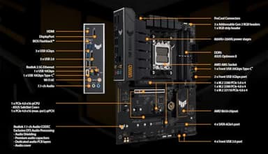 MICRO CENTER AMD Ryzen 5 7600X CPU Processor with ASUS TUF Gaming B650-E WiFi AM5 ATX Motherboard - Image 3