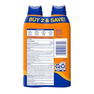 Banana Boat Sport Ultra SPF 50 Sunscreen Spray | Banana Boat Sunscreen Spray SPF 50, Water Resistant, Oxybenzone-Free, Sunblock, 6oz each Twin Pack - Image 3