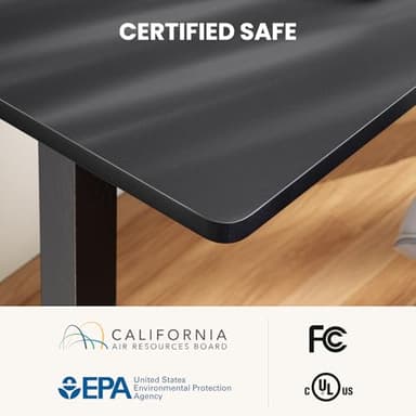 ErGear 63" x 55" Dual Motor L Shaped Standing Desk, Electric Height Adjustable, Extra Large Desktop, Interchangeable Installation of Left and Right Desktops, Suitable for Home Office, Black - Image 8