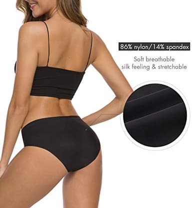 Altheanray Women’s Seamless Underwear No Show Panties Soft Stretch Bikini Underwears 6 Pack(3081M-color11) - Image 4
