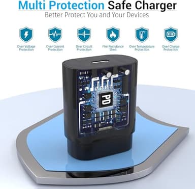 USB-C Charger 30W Super Fast Charging, Type C Block Adapter Plug Cable Cord 6ft for iPhone 17,17 Air,17 Pro,17 Pro Max, iPhone 16,16 Plus,16 Pro,16 Pro Max, iPhone 15, iPad Pro 12.9/11 - Image 2