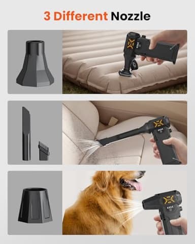 Electric Air Duster-380000RPM Compressed Air Duster, Super High-Speed Air Blower, Replace Compressed Air Cans,Keyboard and PC Clean, Adjustable Air Blower for Outdoors,Car,Home (AC-27) - Image 6