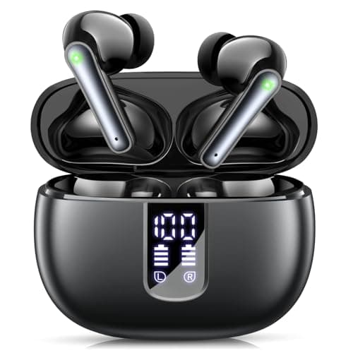 Ear Buds Wireless Earbuds - Bluetooth 5.3 Headphones (48H Playback) Built in Mic with LED Display Charging Case, IP7 Waterproof Earphone for iPhone Andriod Phones Laptop Sports Workout - Image 1
