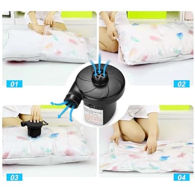 Inflatables Air Pump for Air Mattress with 3 Nozzles, Quick Fill Inflator Deflator Air Pump Perfect for Outdoor Camping Inflatable Boat Blow Up Pool Water Toy Car Air Bed Swimming Ring - Image 7