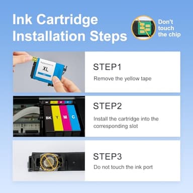 212XL Ink T212XL High Capacity for Epson 212 Ink Cartridges Remanufactured for Epson 212XL Ink Cartridges Combo Pack for Workforce XP-4100 XP-4105 WF-2830 WF-2850 Printer New Upgraded Chips (5-Pack) - Image 4