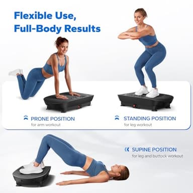 MERACH Vibration Plate Exercise Machine, Slim Vibration Plate for Lymphatic Drainage Weight Loss, Vibrating Plate with Real-Time Calorie Tracking on LED Display, Workout Equipment for Home Women Men - Image 8