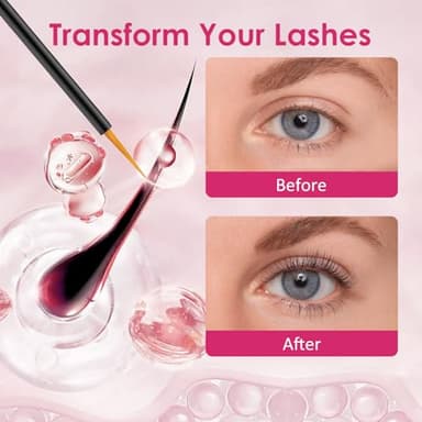Eyelash Growth Serum with Biotin & Advanced Peptides Complex Lash Serum for Eyelash Growth Thicker & Longer, Healthy Eyelashes 5ml - Image 2