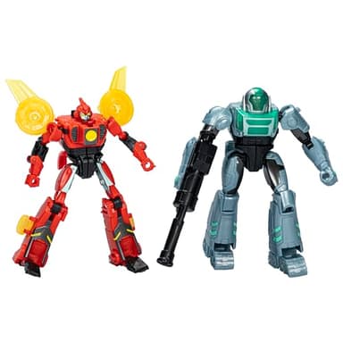 Transformers EarthSpark Cyber-Combiner Terran Twitch and Robby Malto Robot Action Figures, Interactive Toys for Boys and Girls Ages 6 and Up - Image 1