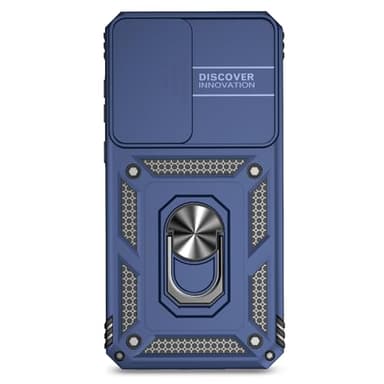 for Samsung Galaxy A35 5G Case with Camera Lens Cover HD Screen Protector, Dual Layer Military-Grade Drop Tested Magnetic Ring Holder Kickstand Protective Phone Case for Samsung Galaxy A35 5G (Navy) - Image 9