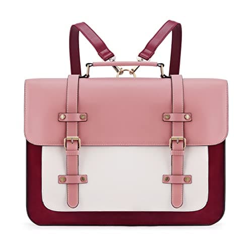 ECOSUSI Laptop Bag for Women Vegan Leather Messenger Purse Fashion Briefcase Backpack 15.6 inch Computer Satchel Handbag - Image 1