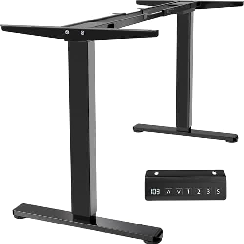 VIVO Heavy Duty Dual Motor Electric Sit Stand Desk Frame, 220 lbs Capacity up to 85" x 43" Tops, Memory Controller Height Adjustable Frame Only, Black, DESK-E-200B - Image 1