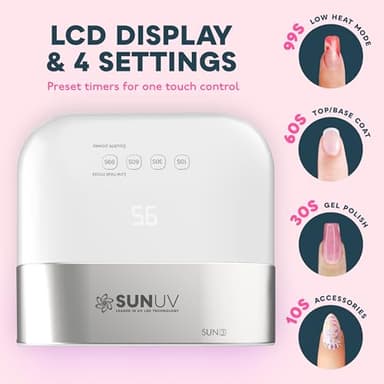 SUNUV SUN3 Professional UV Light for Gel Nails, LED Nail Lamp for Gel Polish with 4-Timer and Sensor, 39 PCS LED Beads, UV Dryer for Salon Home Gift for Woman Mom Girl - Image 3