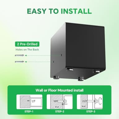 Safe Box with Digital Keypad & Alarm System - Electronic Lock Box for Jewelry Cash with Adjustable Shelves - Includes LED Light & Fireproof and Waterproof Bag(0.8/1.0/1.3/1.53/2.5Cuft) - Image 9