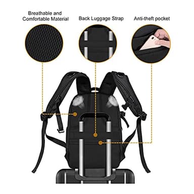 MOSISO Camera Backpack,DSLR/SLR/Mirrorless Photography Camera Bag Full Open Waterproof Hardshell Bag with Insert&Tripod Holder&Laptop Compartment Compatible with Canon/Nikon/Sony, Black - Image 8