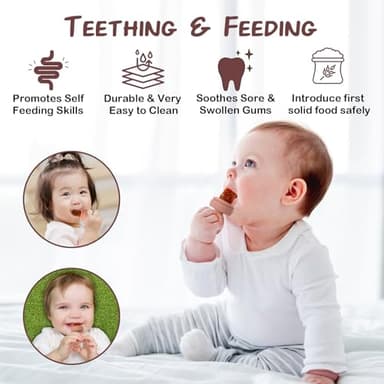 WAJIAYON Baby Breastmilk Popsicle Molds & Baby Fruit Feeder (3 Pack), Infant Food Freezer Tray Storage Containers, Silicone Teething Pacifier Feeder and Teether for Babies(Daisy) - Image 5