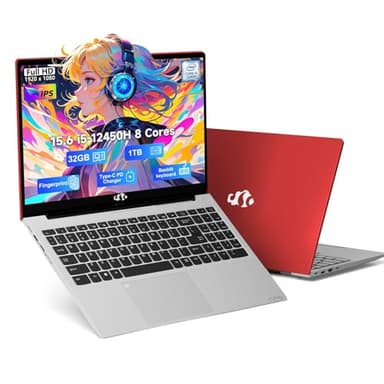 NIMO 15.6" FHD-IPS-Business Laptop, 8 Cores Intel i5-12450H 32GB RAM 1TB SSD(Beat i7-11800H, Up to 4.4 GHz) Computer with 100W Type-C Fingerprint Backlit Keyboard WiFi-6 Numpad Win 11 - Image 1
