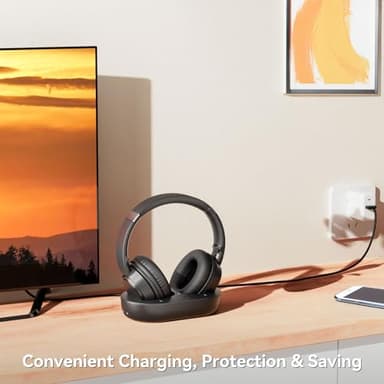 SKYCOMET Wireless Headphones for TV, TV Headphones Wireless for Seniors with Transmitter Charging Base, Perfect Audio Sync, No Audio Dealy, Ideal Gift for The Mom, Seniors, Elderly - Image 6