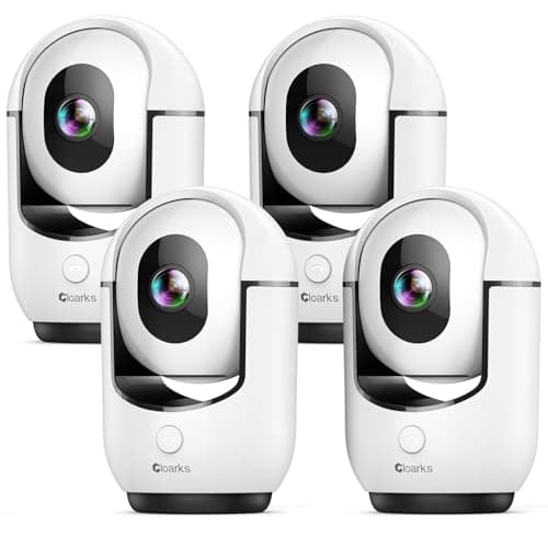 2K Indoor Camera, 5/2.4 GHz WiFi Pan/Tilt Security Camera with AI Motion Detection, One-Click, Wired Baby/Pet Camera with 2-Way Audio, 24/7, Siren Alarm, TF/Cloud Storage - 4 Pack - Image 1