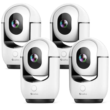 2K Indoor Camera, 5/2.4 GHz WiFi Pan/Tilt Security Camera with AI Motion Detection, One-Click, Wired Baby/Pet Camera with 2-Way Audio, 24/7, Siren Alarm, TF/Cloud Storage - 4 Pack - Image 1