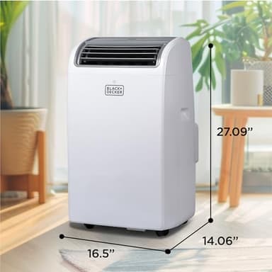 BLACK+DECKER Smart Portable Air Conditioner with Heat, 14,000 BTU (10,200 BTU SACC) Cooling, 12,000 BTU Heating for Rooms up to 700 Sq. Ft., Follow Me Remote, BPACT14HWT, White - Image 8
