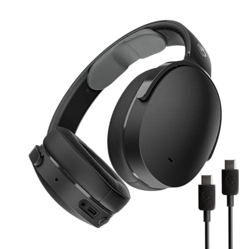 Skullcandy Hesh Evo Wireless Over-Ear Bluetooth Headphones with Extra USB-C Charging Cable, Noise Isolating, 36 Hours Battery, Foldable Lightweight Design, Microphone for iPhone Android - True Black - Image 1