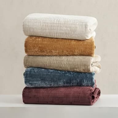 EVERGRACE Velvet Quilt Set King Size, Luxurious Soft Striped Channel Bedding Set, Lightweight Velvet Comforter for All Season, Oversized Bedspread Coverlet with 2 Matching Shams, Beige Taupe - Image 7