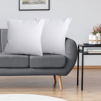 Utopia Bedding Throw Pillows Insert (Pack of 2, White) - 22 x 22 Inches Bed and Couch Pillows - Indoor Decorative Pillow - Image 3