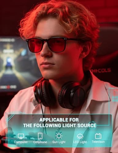 TIJN High Tech Blue Light Glasses Advanced up to 99% Blue Light Blocking Computer Glasses - Screen Fatigue & UV Protection - Image 2