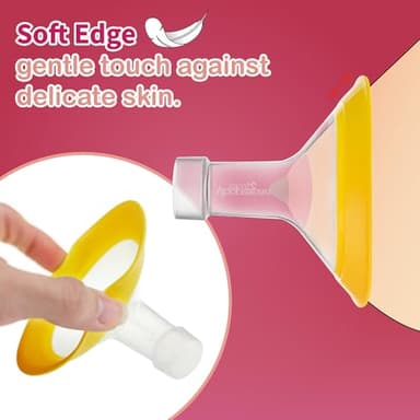 Nenesupply 19mm Oval Flanges Compatible with Medela Breast Pump Parts Replace 19mm Medela Flange Accessories. Work with Pump in Style Parts Symphony Parts Swing Maxi Harmony and Personalfit Flex - Image 6