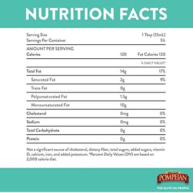 Pompeian Rich Taste Olive Oil, High Heat Cooking, Baking & Sauteing, High Smoke Point, 48 Fl Oz - Image 2