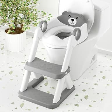 COOSEYA Toilet Seat, Potty Training Seat for Toddler, Upgraded 2-in-1 Potty Toilet Training for Boys and Girls,Waterproof Cushioned Mat with Non-Slip Step Stool - Image 1
