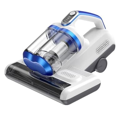 Mattress Vacuum Cleaner Bed Vacuum with 16Kpa Suction 253.7nm UV-C Light, 30000 RPM/Min Dual Brushroll Rotation & Heating Tech & Ultrasonic, 10'' Dual Widened Suction Port, 500W, Corded - Image 1