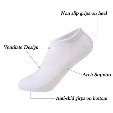 JORMATT 6 Pairs Toddler Little Girls Boys No Show Socks Thin Cotton Soft Anti Slip Low Cut Socks Breathable With Grips, XS - Image 2