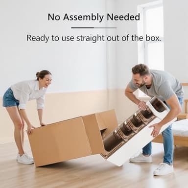 VECELO 4-Tier Slim Bathroom Storage Cabinet with Wheels, Skinny Bathroom Storage Cabinet with Drawers, Toilet Paper Holder, Movable Narrow Floor Cabinet for Small Space, Bathroom - Image 8