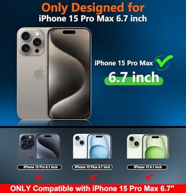 SPIDERCASE Only Designed for iPhone 15 Pro Max Case Waterproof, Built-in Lens & Screen Protector, Full Heavy Duty Protection, 12FT Military Shockproof, Dustproof, Anti-Scratched Phone Case, Purple - Image 2