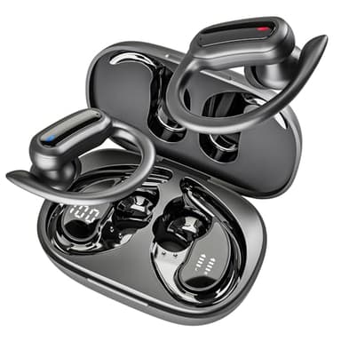 TRAUSI Wireless Earbuds, Bluetooth 5.4 Headphones, True Wireless Stereo Earphones with IPX7 Waterproof, Noise Cancelling Mic, Fast Charging and Comfort Fit Ear Buds for Sports/Workouts - Black - Image 1