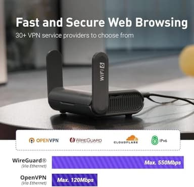 GL.iNet GL-AXT1800 (Slate AX) Portable Travel Router, Pocket Wi-Fi 6 Wireless Internet Router, Portable VPN Routers WiFi for Travel, Public Computer Routers, Business, Moblie/RV/Cruise/Plane - Image 3