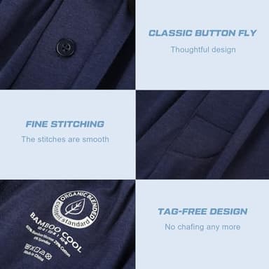 BAMBOO COOL Mens Pajama Pants Sleep Lounge Bottoms Soft Comfy Long Pj Pant Sleepwear with Pockets 2 Pack - Image 4