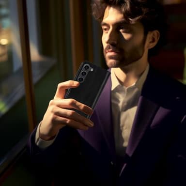 MONASAY Wallet Case Compatible for Galaxy S23 5G Black | RFID Blocking, Flip Folio, Leather, Cell Phone Cover, Credit Card Holder, 6.1 inch - Image 8