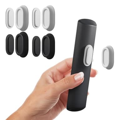 Nearockle 4 Pack Magnetic Remote Control Holder Wall Mount, Upgraded Silicone Remote Control Organizer Strong Adhesive TV Remote Charger Holder Caddy Back of TV(Black & White) - Image 1